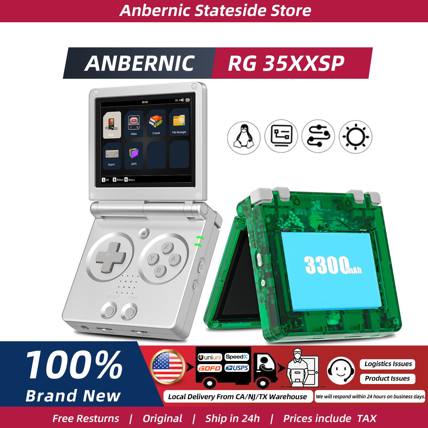 Gaming Console 5 Year Old - Consola de Juegos Retro ANBERNIC RG35XXSP