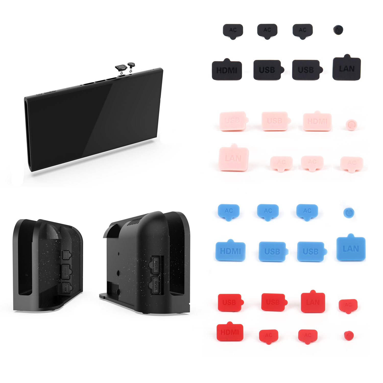 Gaming Console Nintendo Switch 2 - Tapón antipolvo de silicona USB HDMI
