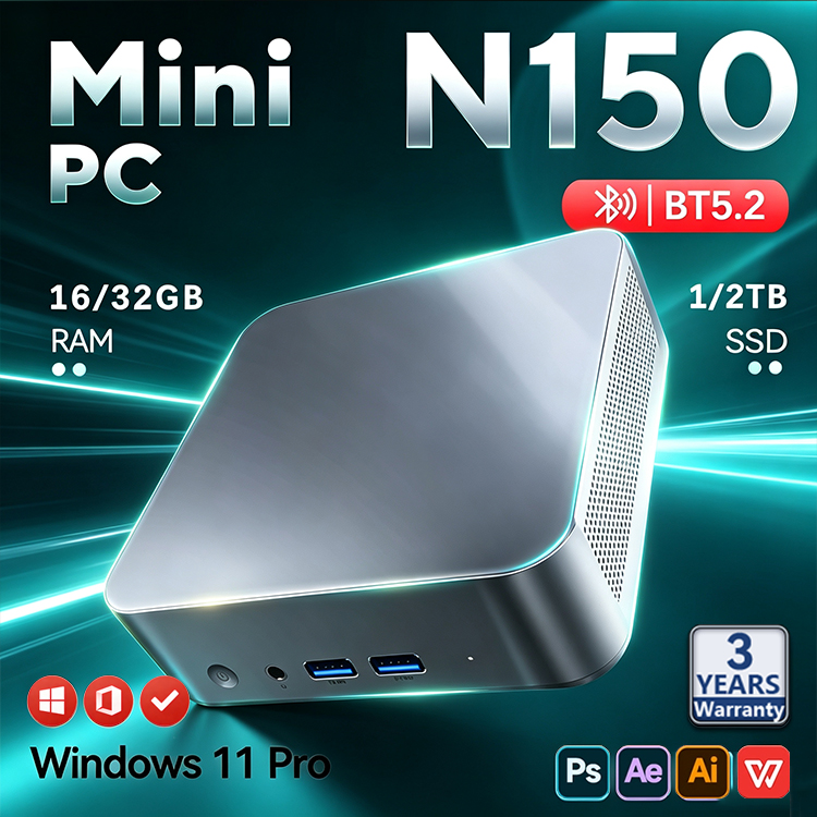 Gaming Console Mini - Mini PC Intel N150 2026, Portátil