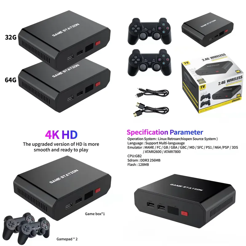 Gaming Console Free - Consola de Videojuegos HD M8plus, Caja