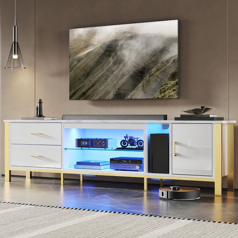 Gaming Console Entertainment Center - Soporte de TV Bestier para televisores