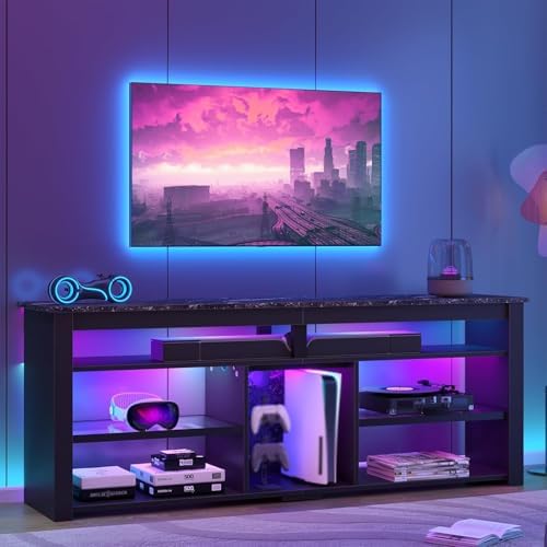 Gaming Console Entertainment Center - Soporte para TV de 70 pulgadas,