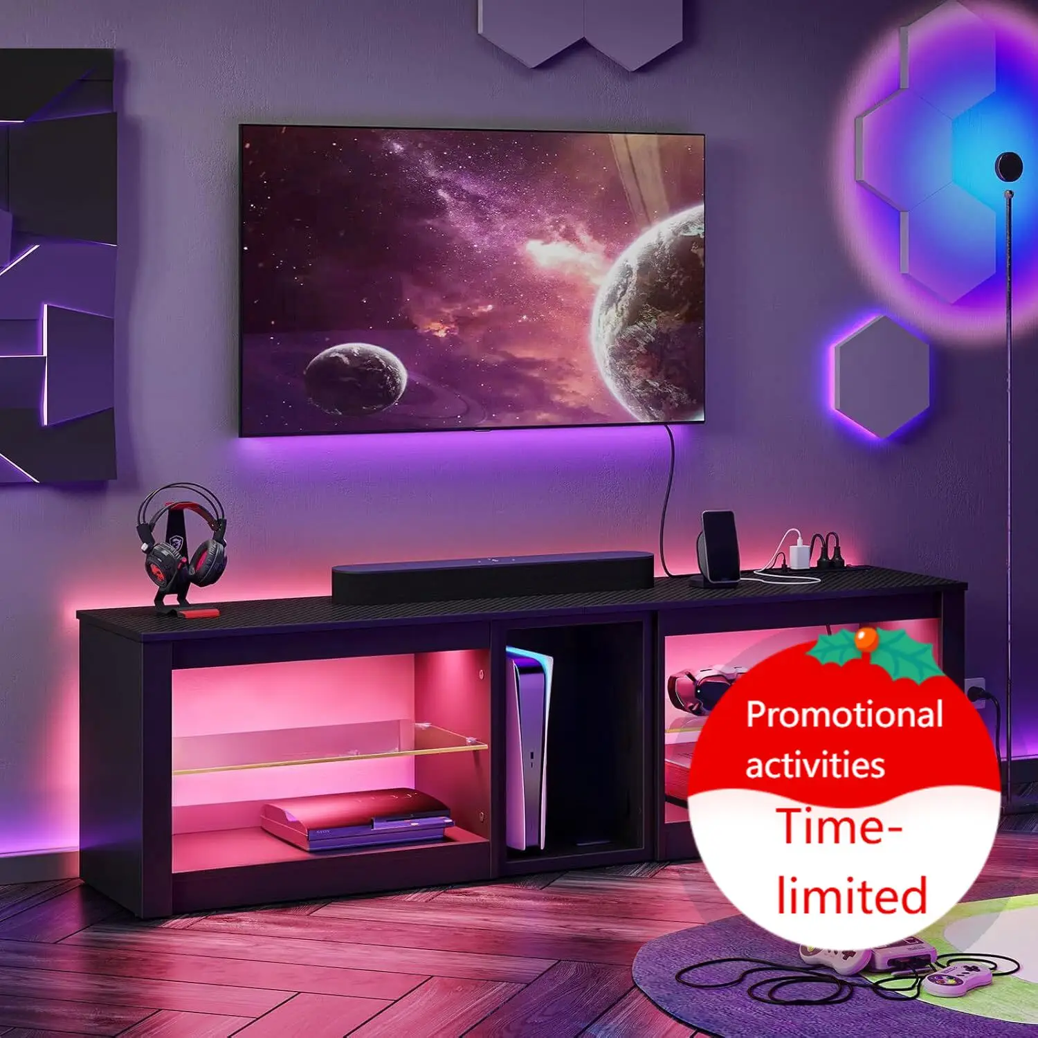 Gaming Console Entertainment Center - Centro de Entretenimiento para PS5, Soporte