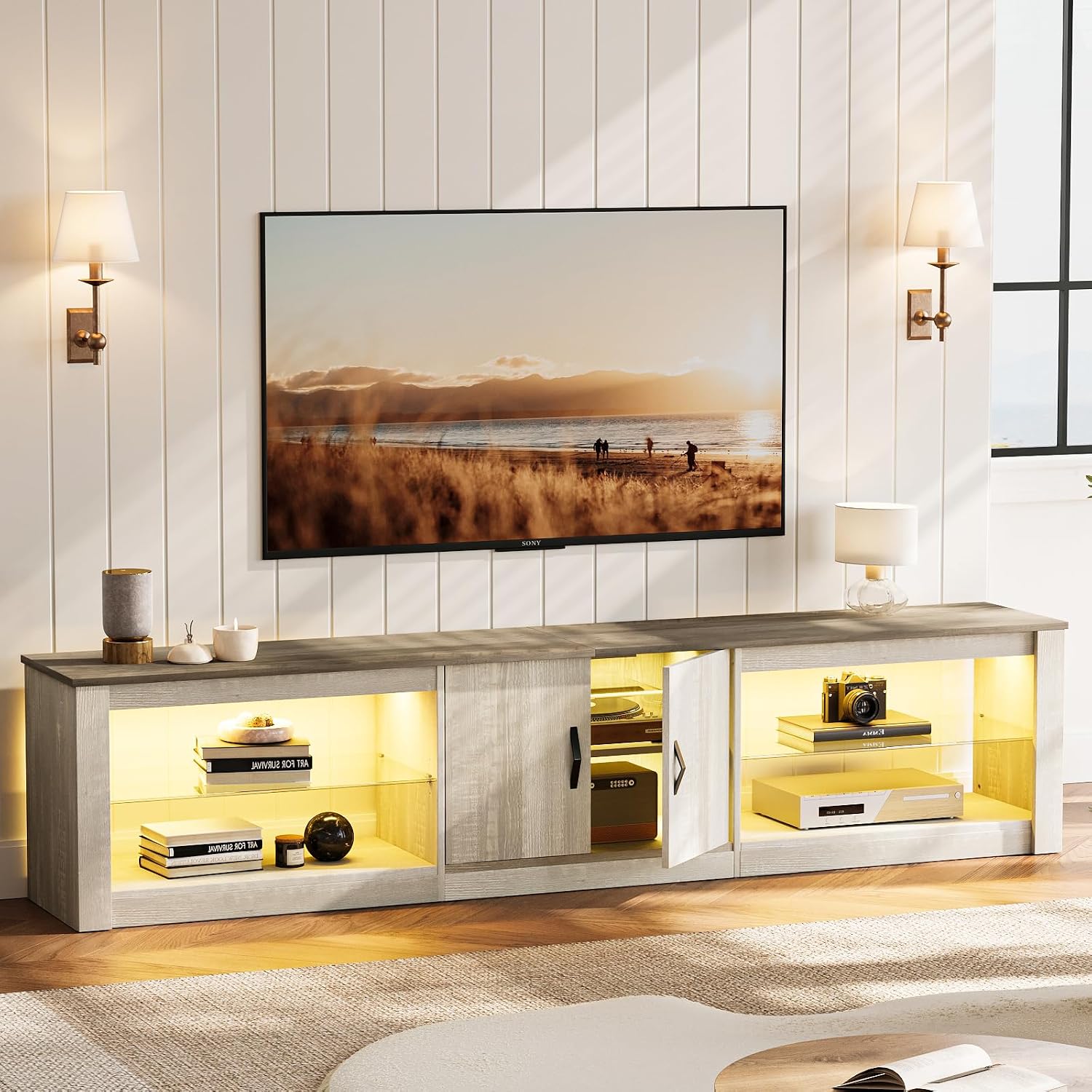 Soporte para TV de 80 Pulgadas - Gaming Console Entertainment Center reseña y precio