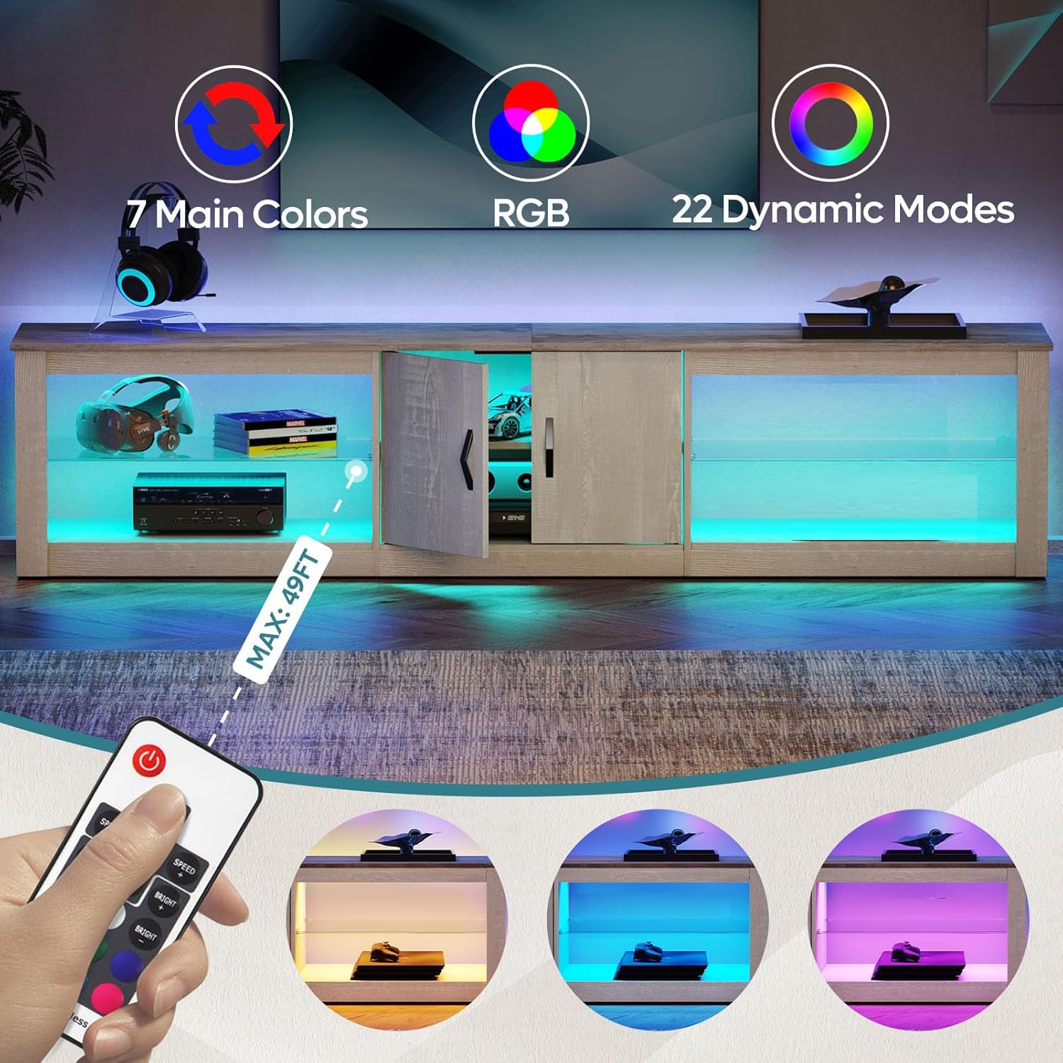 Soporte para TV de 80 Pulgadas - Gaming Console Entertainment Center reseña y precio