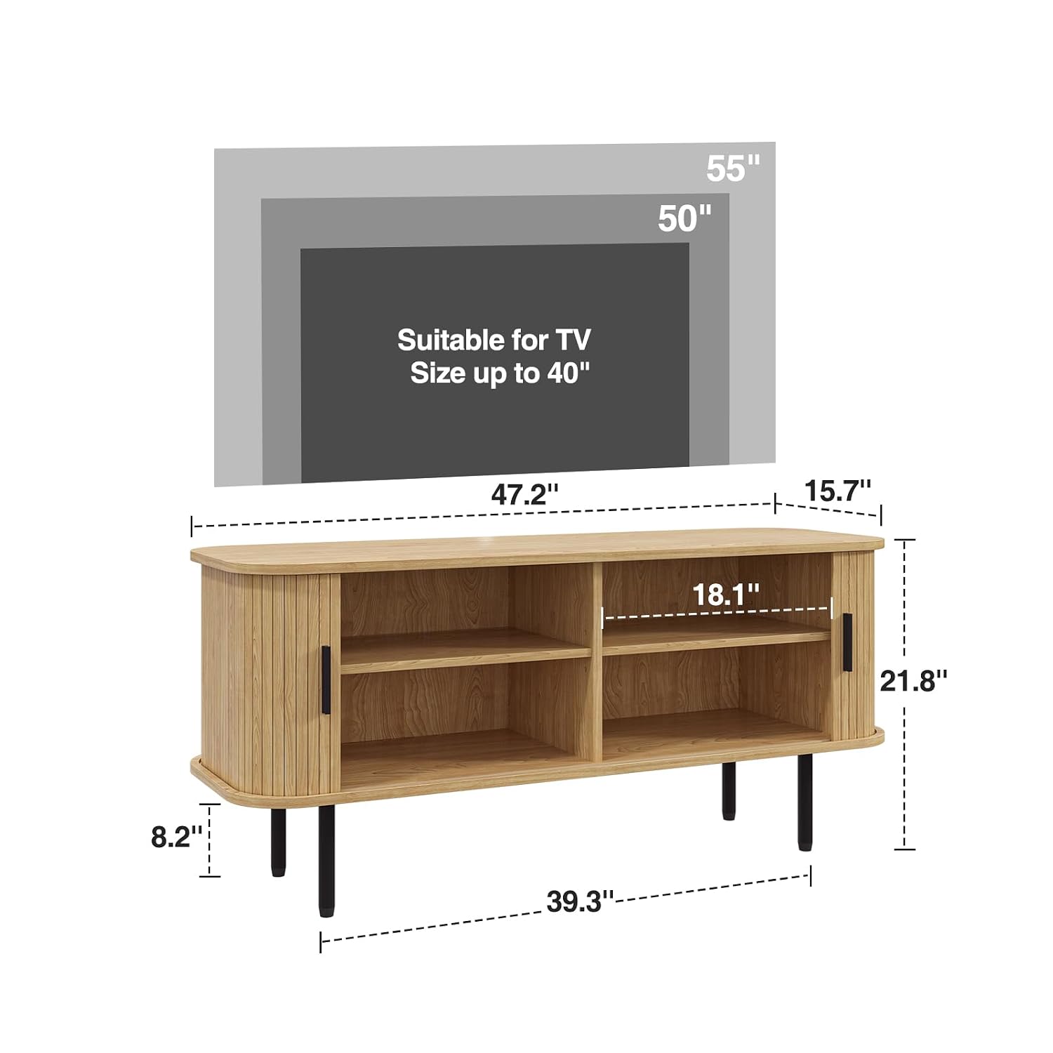 Mueble para TV con Diseño Acan - Gaming Console Entertainment Center reseña y precio