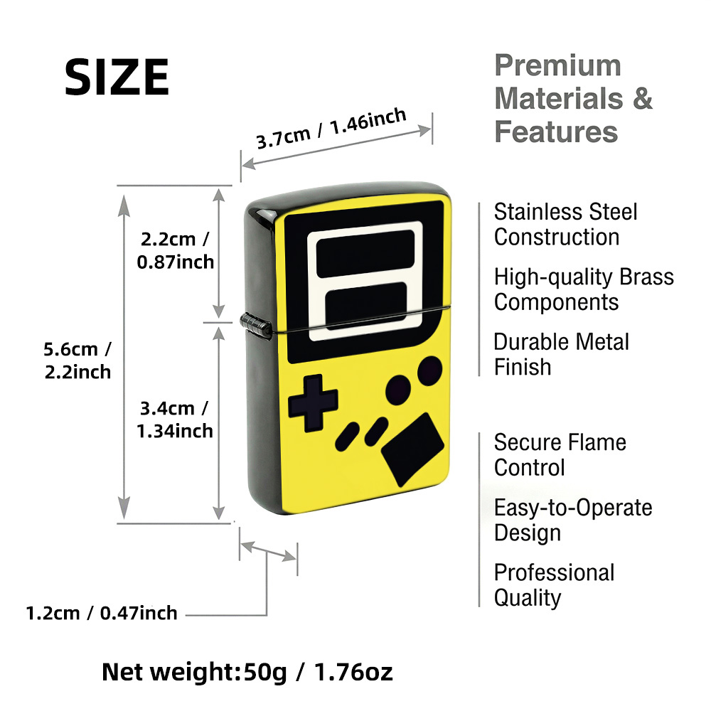 Encendedor Retro con Diseño de - Retro.Gaming Console Yellow reseña y precio