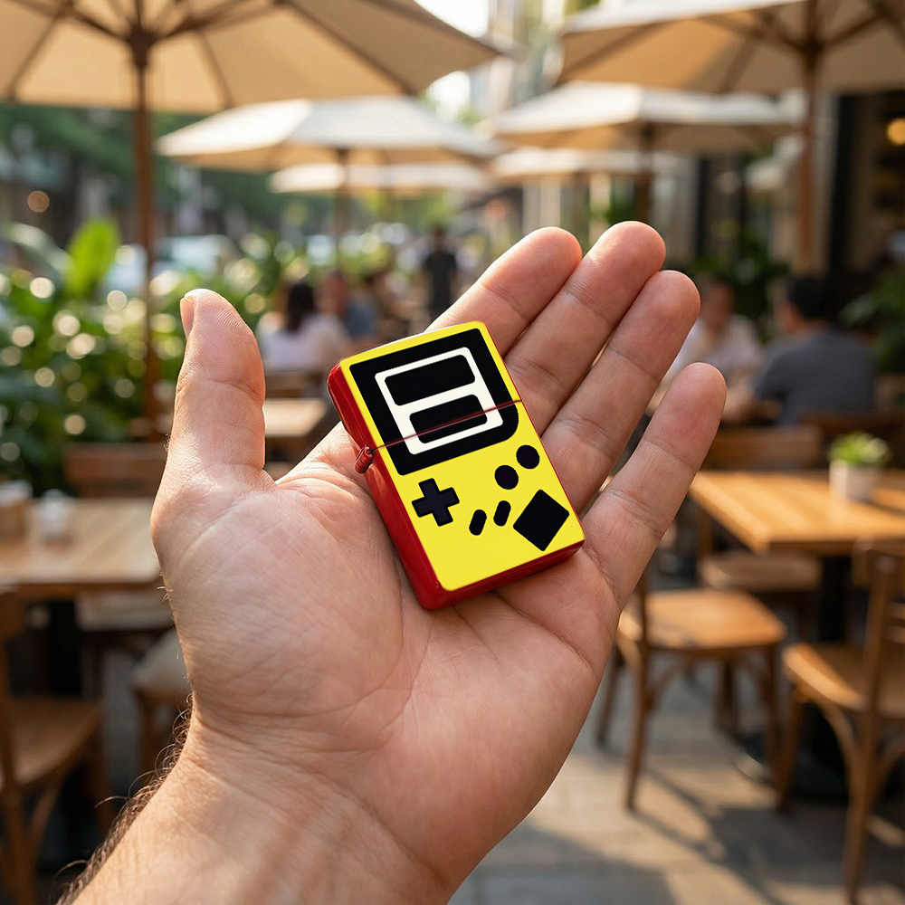 Encendedor Retro con Diseño de - Retro.Gaming Console Yellow reseña y precio