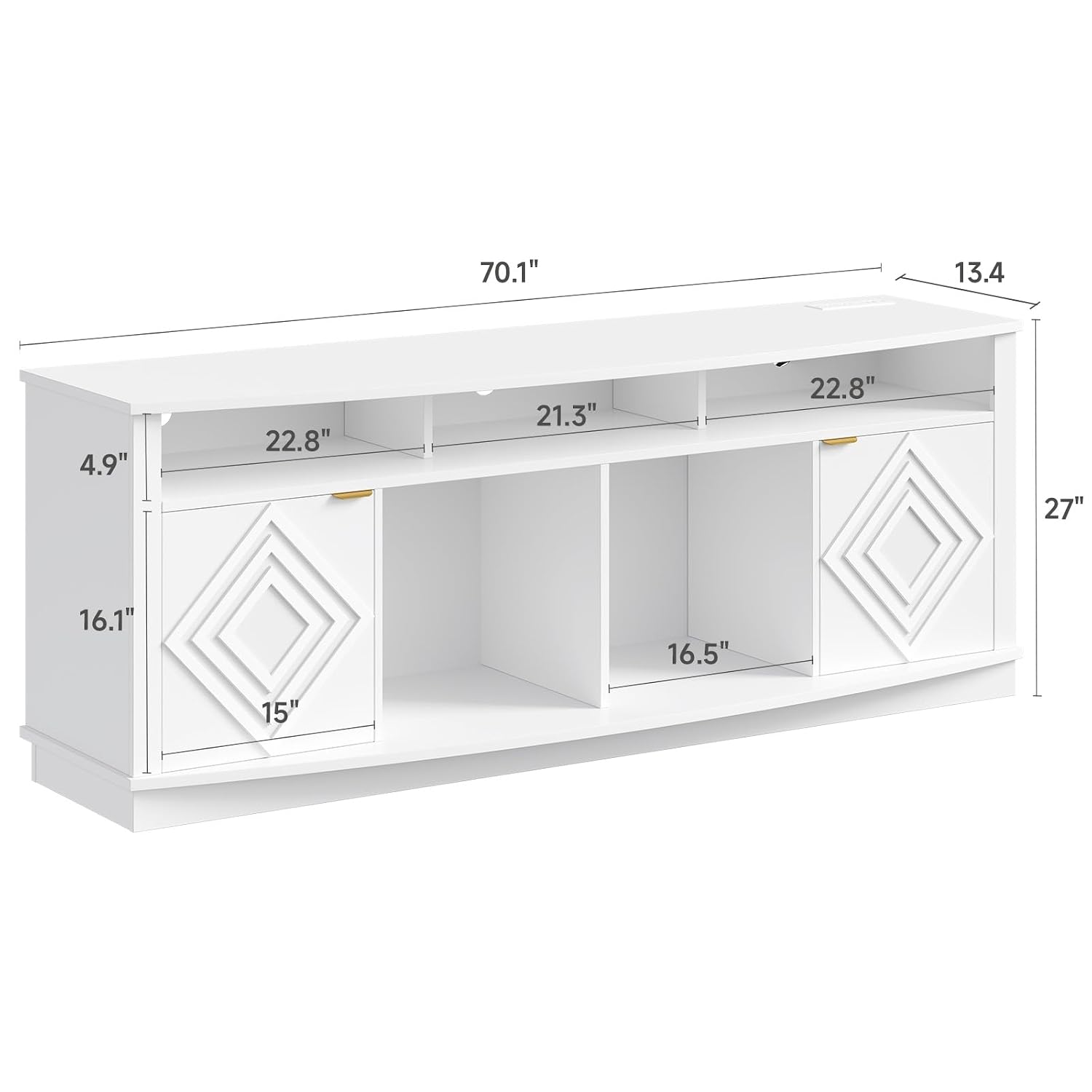 Mueble para TV LED de 80 Pulga - Gaming Console Entertainment Center reseña y precio
