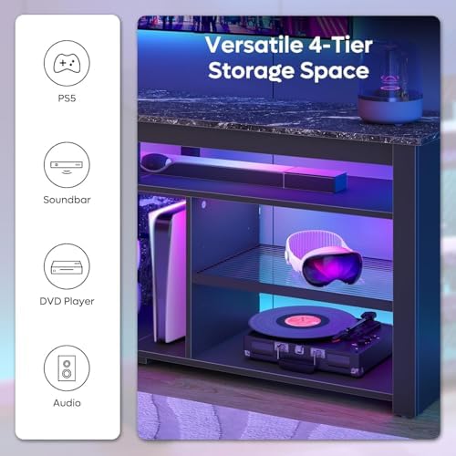 Soporte para TV de 70 pulgadas - Gaming Console Entertainment Center reseña y precio