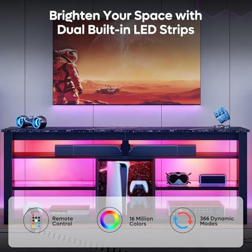 Soporte para TV de 70 pulgadas - Gaming Console Entertainment Center reseña y precio