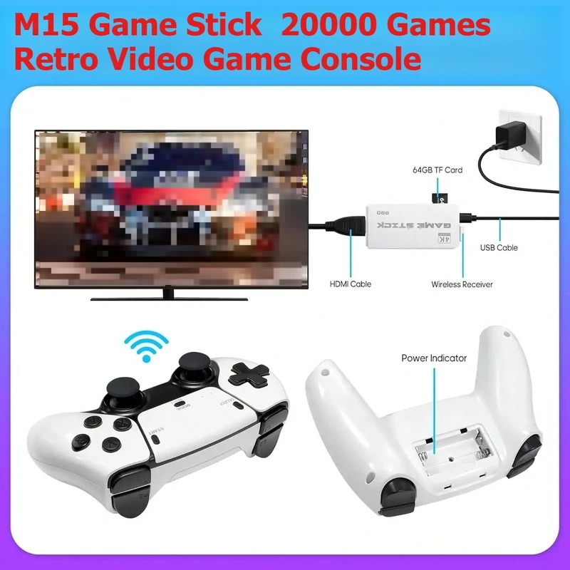 M15 Retro Video Game Stick 2.4 - Gaming Console Chinese reseña y precio