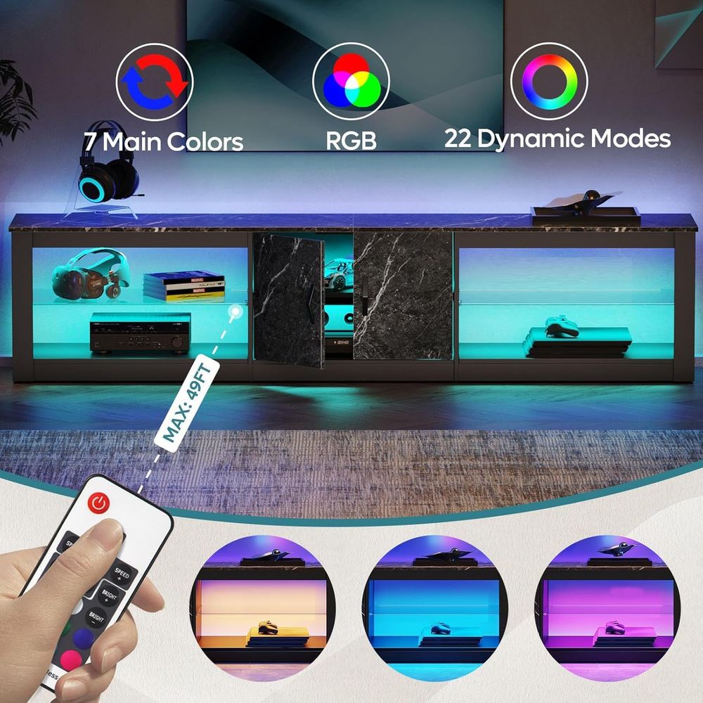 Soporte para TV de 80 pulgadas - Gaming Console Entertainment Center reseña y precio