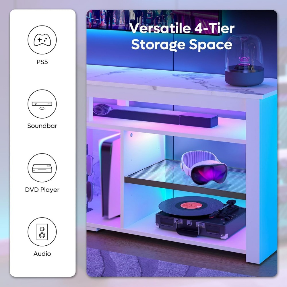 Soporte para TV de 70 Pulgadas - Gaming Console Entertainment Center reseña y precio