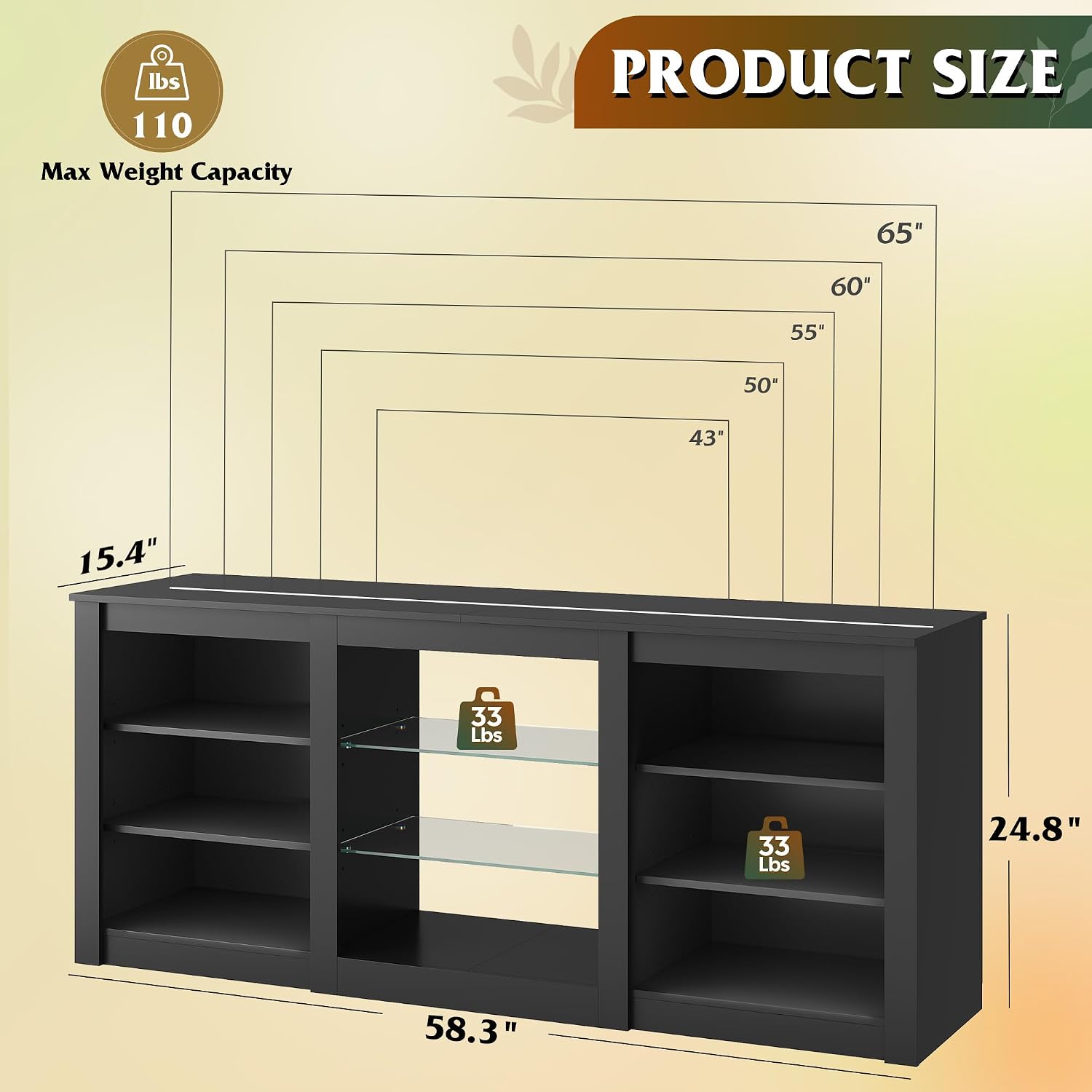 Mueble de TV Moderno, Centro d - Gaming Console Entertainment Center reseña y precio