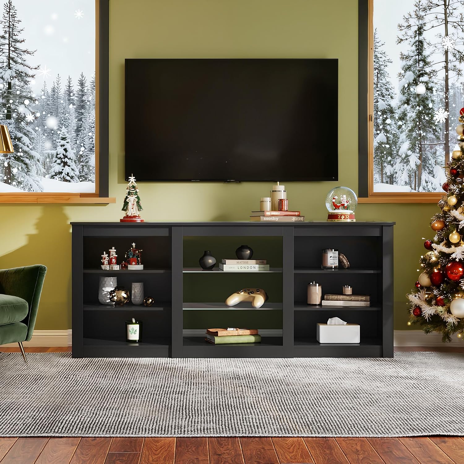 Mueble de TV Moderno, Centro d - Gaming Console Entertainment Center reseña y precio