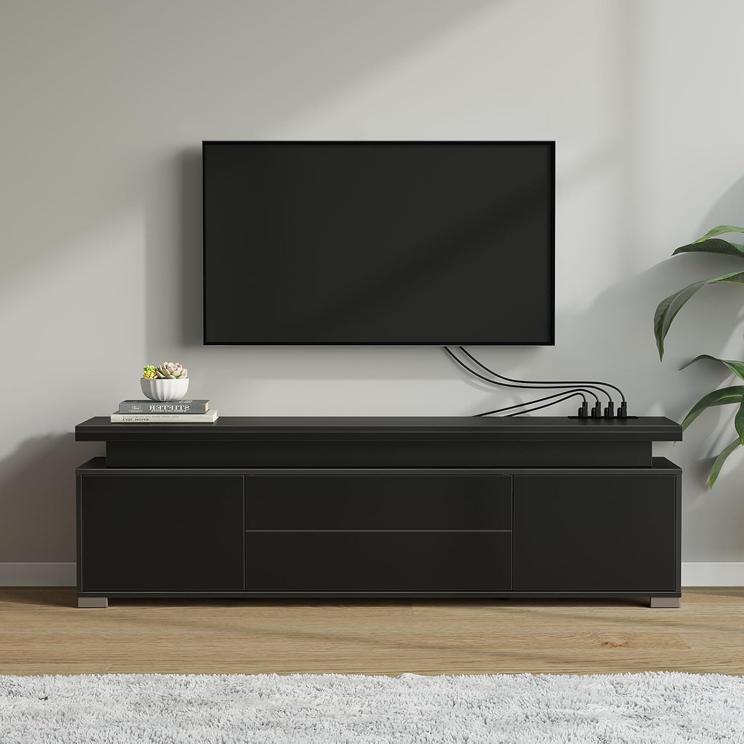 Soporte para TV con toma de co - Gaming Console Entertainment Center reseña y precio