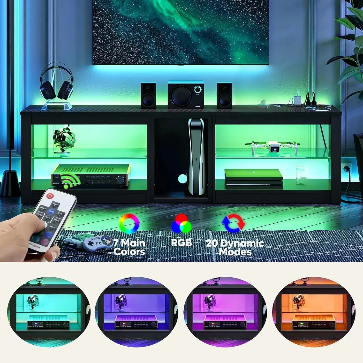 Centro de Entretenimiento para - Gaming Console Entertainment Center reseña y precio